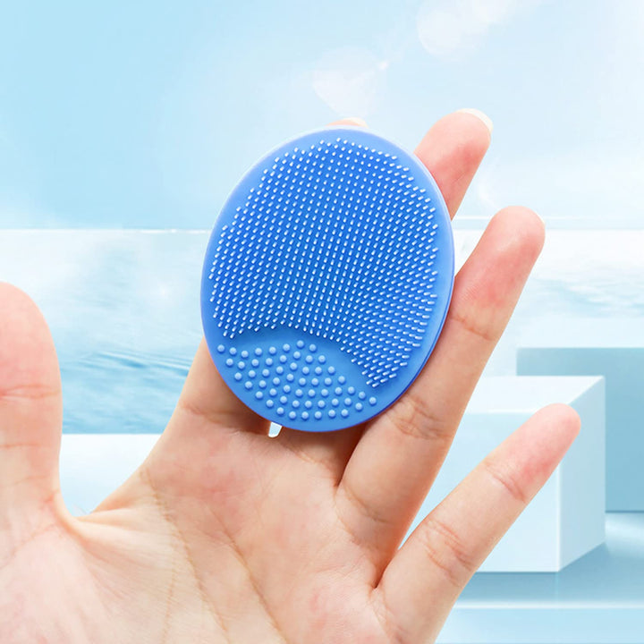 Baby Bath Brush, Baby Cradle Cap Brush, Silicone Massage Brush, Silicone Scrubbers Exfoliator Brush | The Baby Skin Scrubbers Baby Essential for Dry Skin, Cradle Cap and Eczema (Large-Pink & Rose Red)