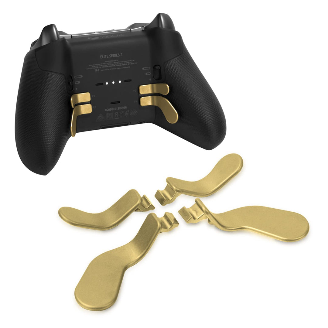 4 pcs Interchangeable Paddles, Metal Stainless Steel Replacement Parts for Xbox One Elite Controller Series 2 (2 Medium &amp; 2 Mini)