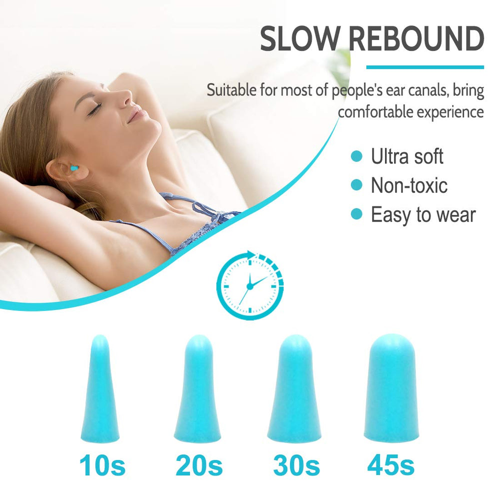 LYSIAN Ultra Soft Foam Earplugs 60 Pairs with Reusable 