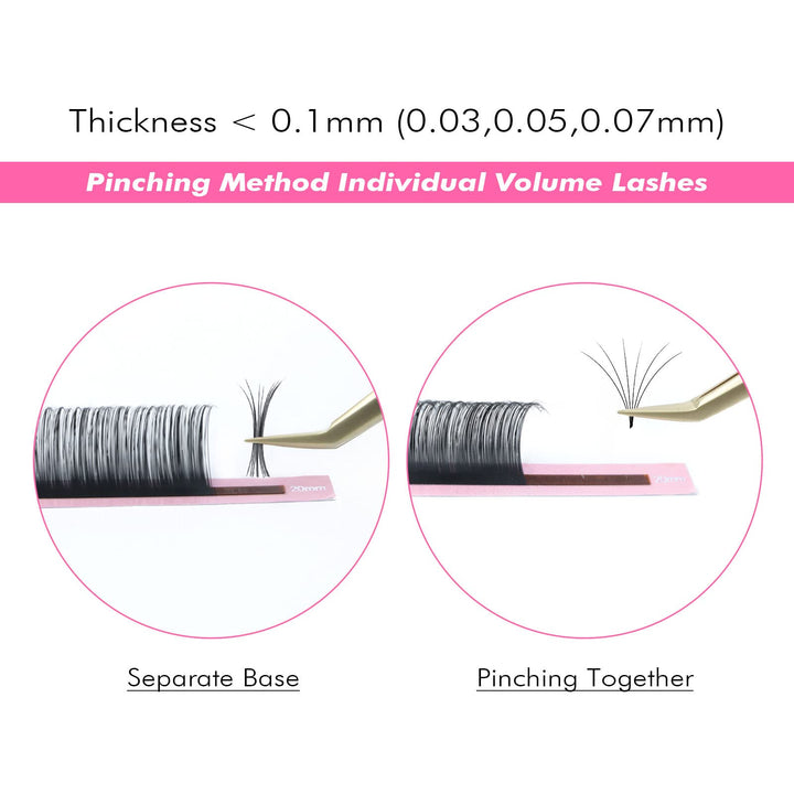 Eyelash Extension Classic Lash Extensions 0.1 C Curl 8-15mm Mixed Tray Individual Lash Extensions Single Lash Extensions