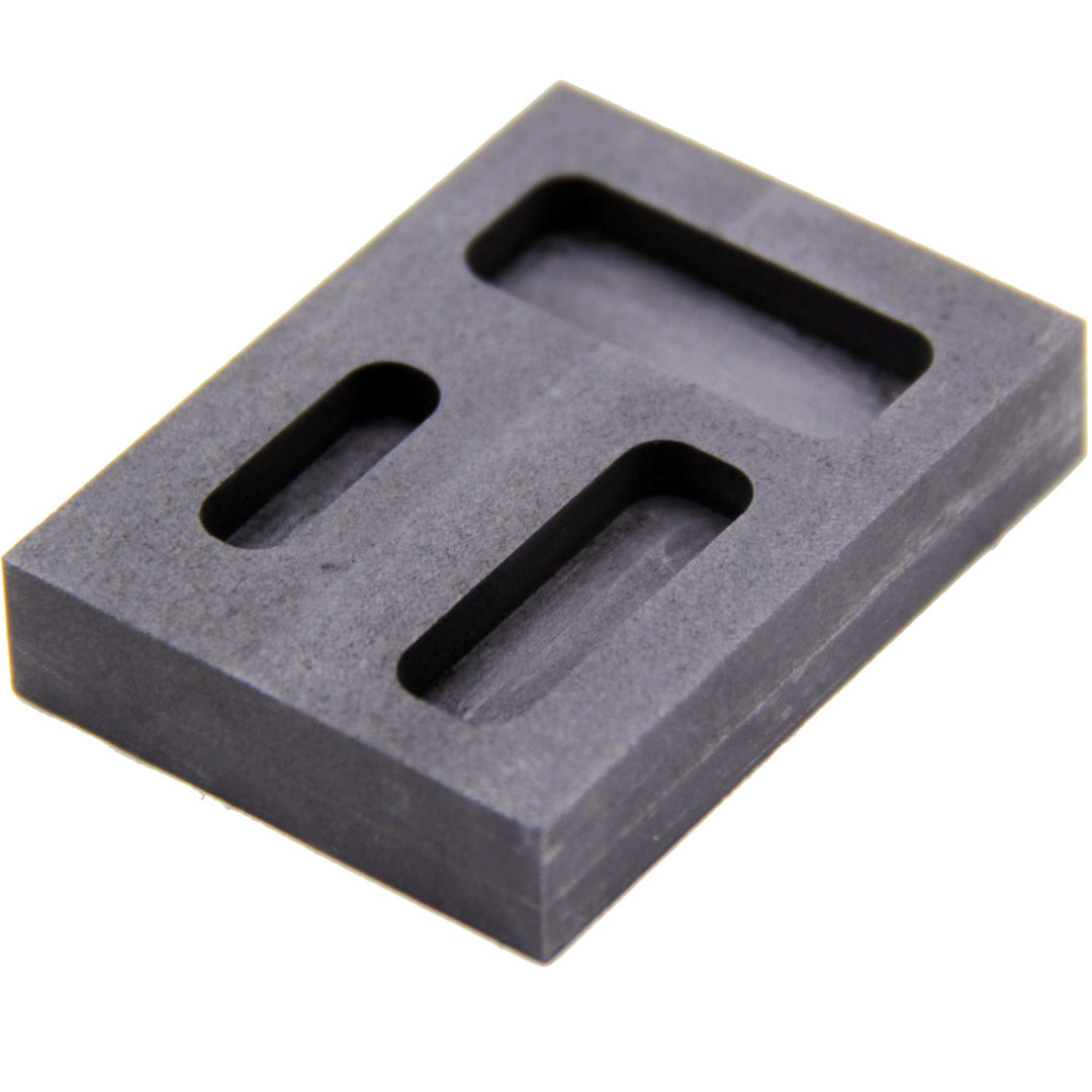 Silver Graphite Ingot Mold Crucible for Melting Casting Refining Scrap Precious Metal Jewelry, High Purity Refining Graphite, Melting Casting Mould for Gold Silver Aluminum Copper Brass Zinc