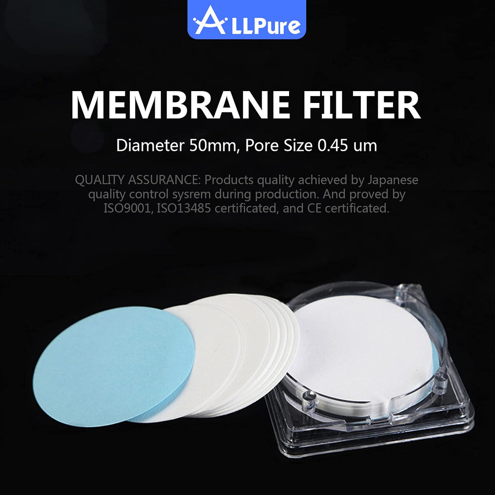 PES Membrane Filters Diameter 50 mm Pore Size 0.45 µm for Laboratory Filtration Membrane by Allpure Biotechnology [50 Piece per Box] (PES, PES-50mm-0.45µm)