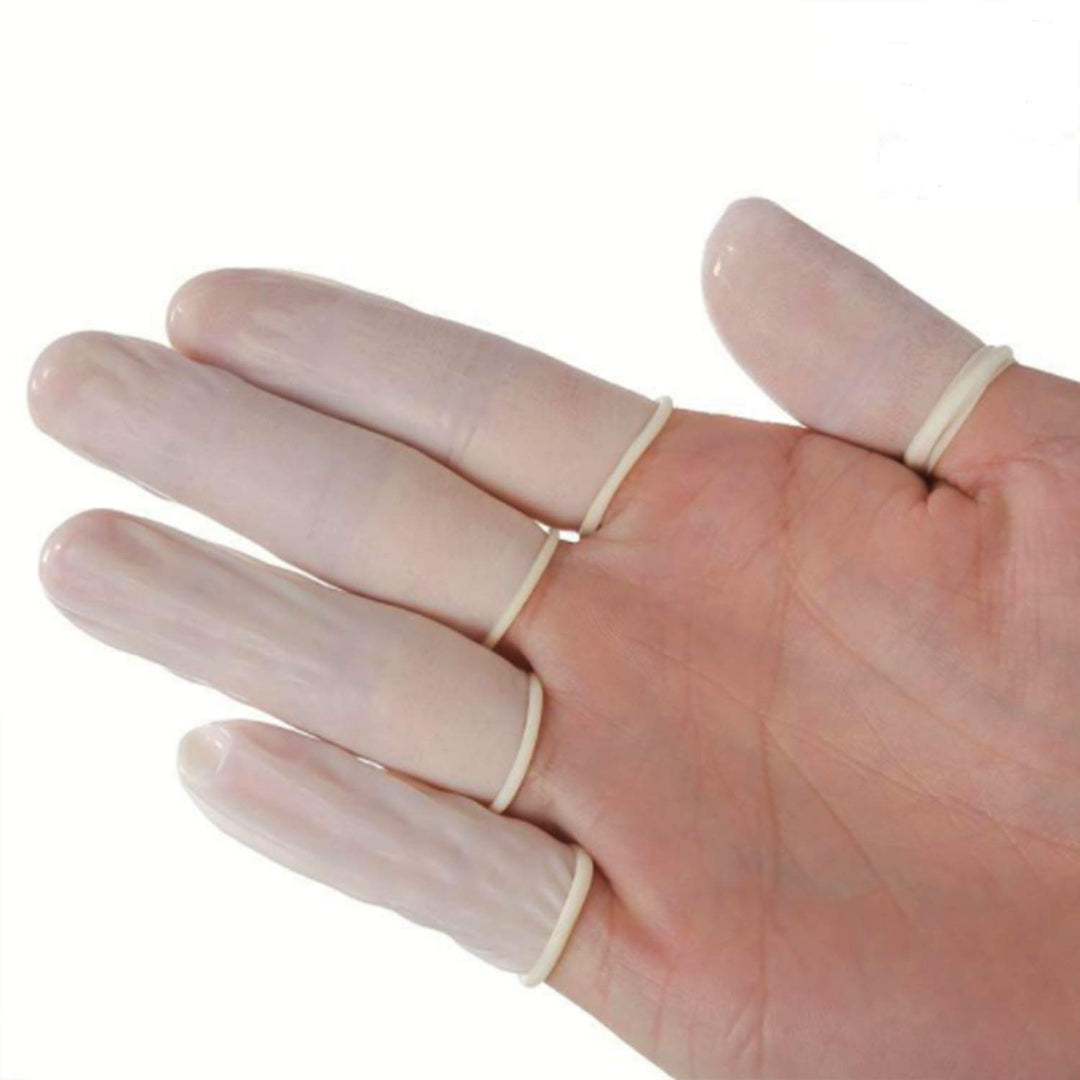 Hulless Large Latex Finger Cots Anti Static Rubber Fing