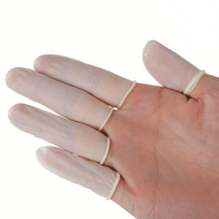 Hulless Large Latex Finger Cots Anti Static Rubber Fing