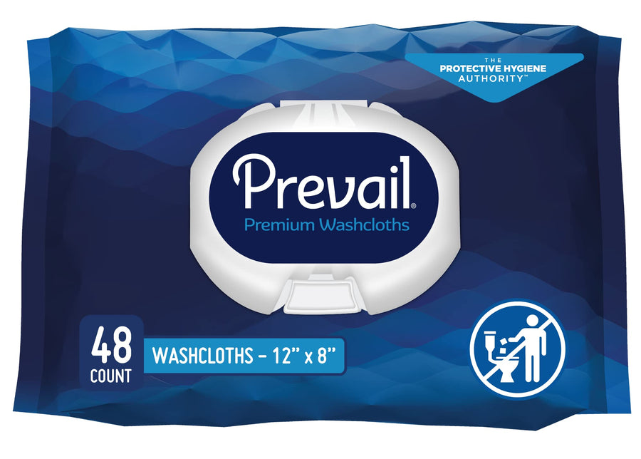 Prevail Personal Wipe, Bath Wipe Washcloth, Soft Pack, 