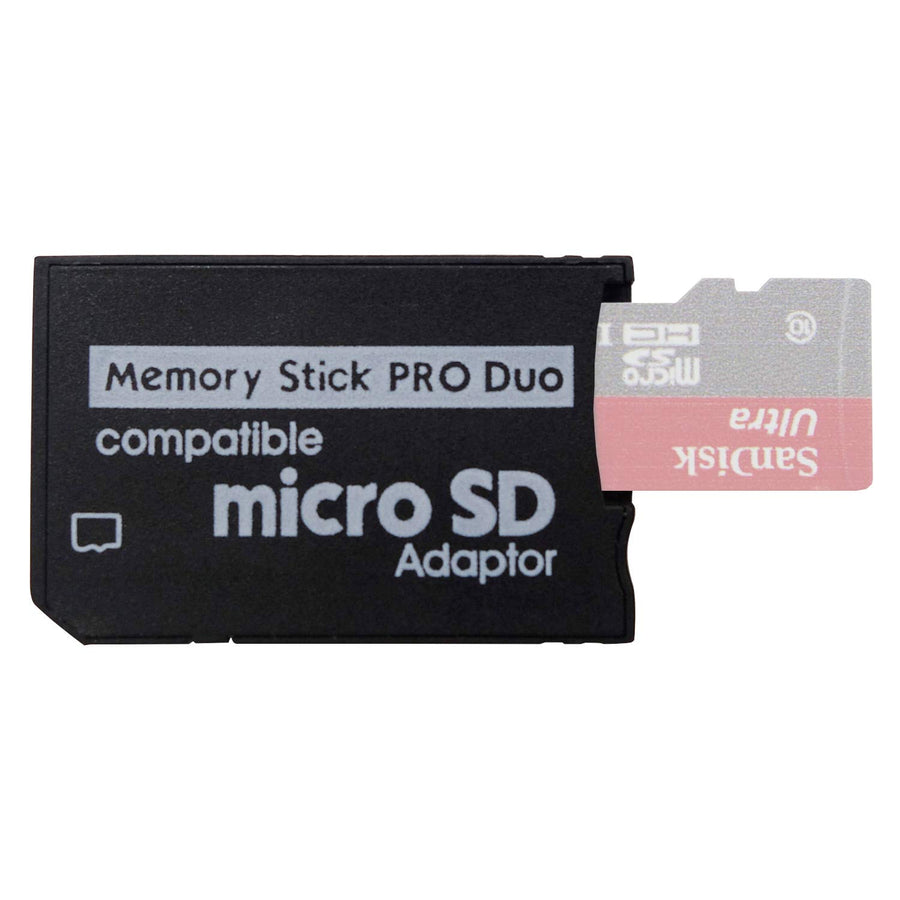 PSP Memory Stick Adapter, Micro SD to Memory Stick PRO Duo MagicGate Card for Sony PlayStation Portable, Camera, Handycam