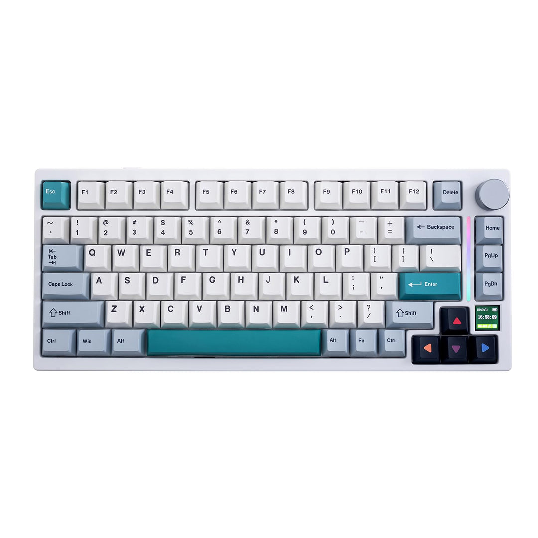 TK75 V2 75% Silent Mechanical Keyboard with TFT Screen, Hot Swap RGB Bluetooth 5.0/2.4GHz Wireless/USB-C Wired PBT Cherry Profile Keycaps Gaming Keyboard (GamaKay Pegasus Switch)
