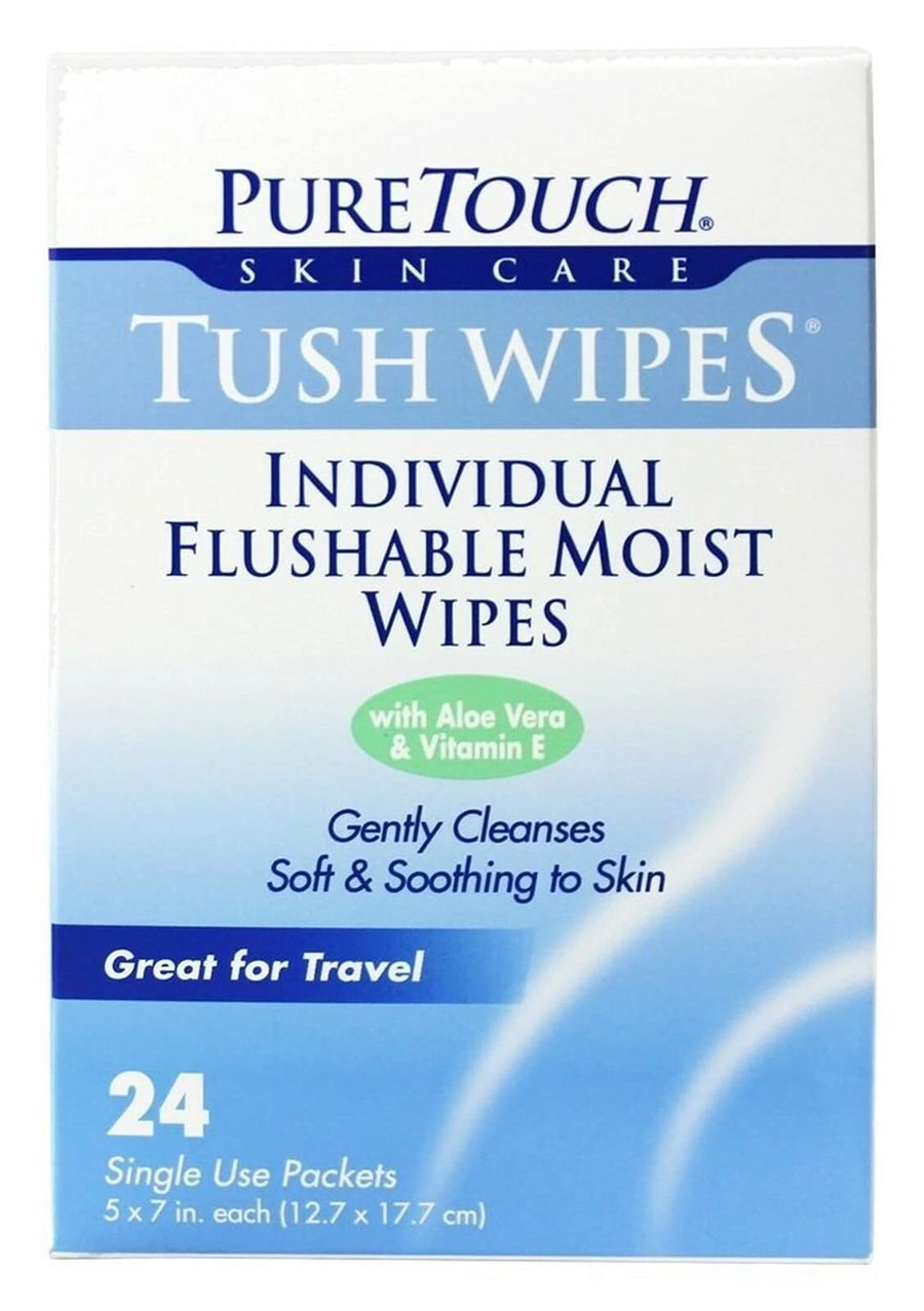 Pure Touch Skin care Tush Wipes for Adults 24 Individua