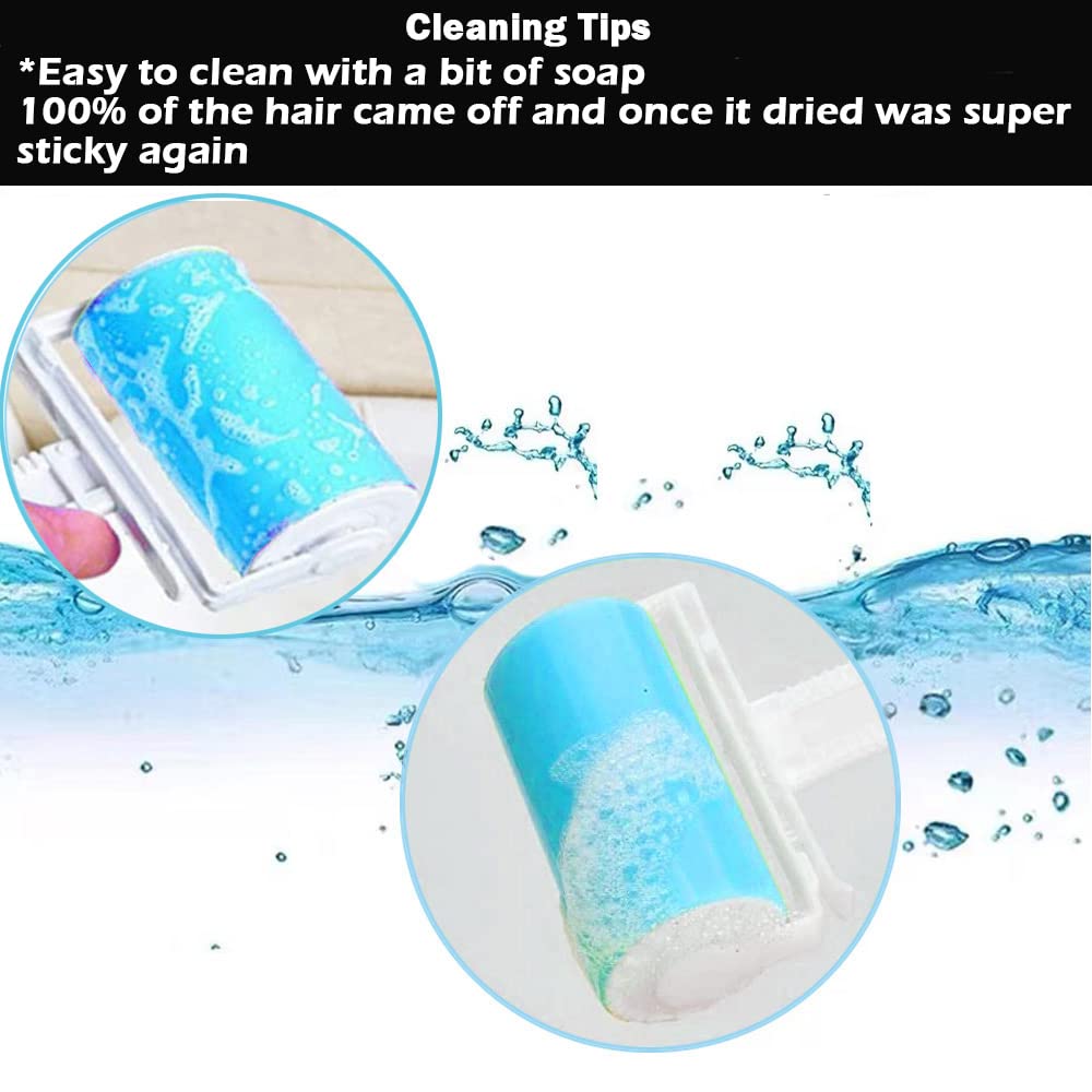 Sticky Lint Roller 3 Pack, Reusable Washable Lint Rolle