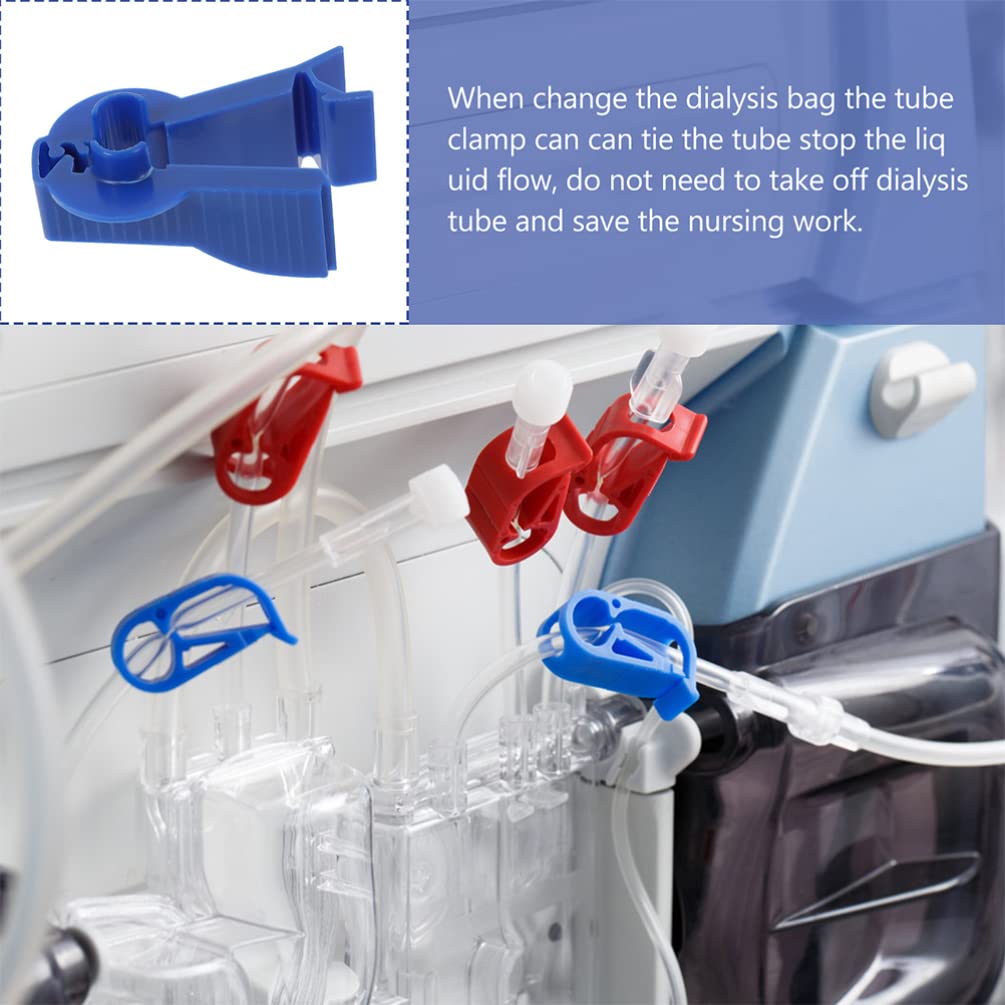 EXCEART Dialysis Bag Clamp 5Pcs Peritoneal Flow Control Clips Dialysis Tubing Clamps Catheter Clamp Urinary Incontinence Closures