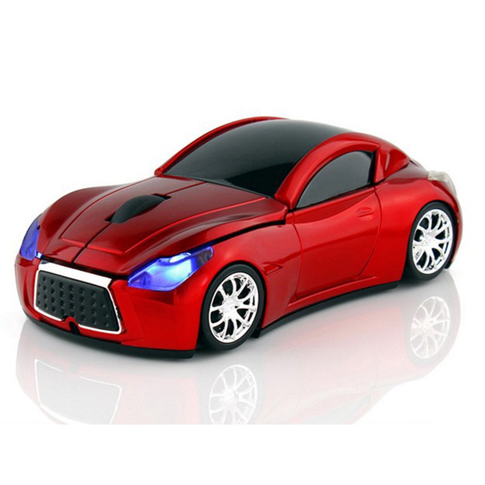 Sports Car Mouse Wireless Mouse Computer Mice Laptop Optical Gaming Mouse Red (Red)