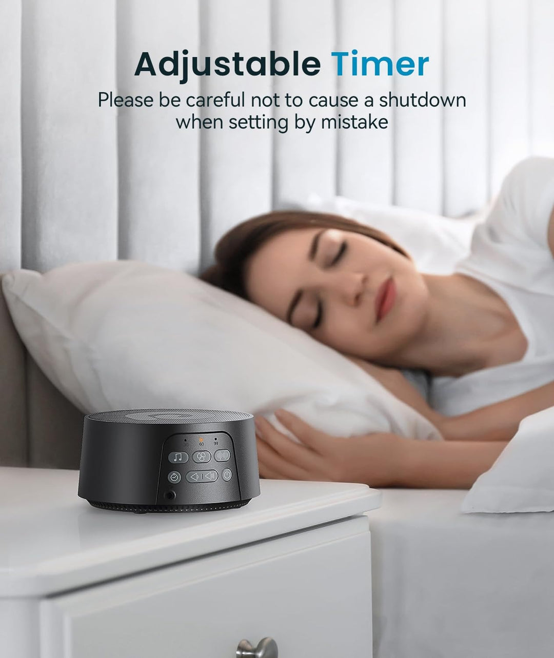 Dreamegg White Noise Sound Machine - D3 Pro Sound Machine for Adults, Rechargeable Sound Machine for Sleeping, 29 Sounds, Battery/Adapter, Auto-Off Timer, Portable Sound Machine for Baby Home Travel