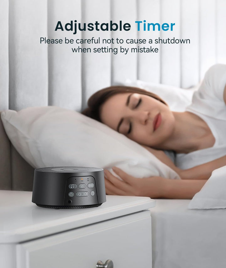 Dreamegg White Noise Sound Machine - D3 Pro Sound Machine for Adults, Rechargeable Sound Machine for Sleeping, 29 Sounds, Battery/Adapter, Auto-Off Timer, Portable Sound Machine for Baby Home Travel