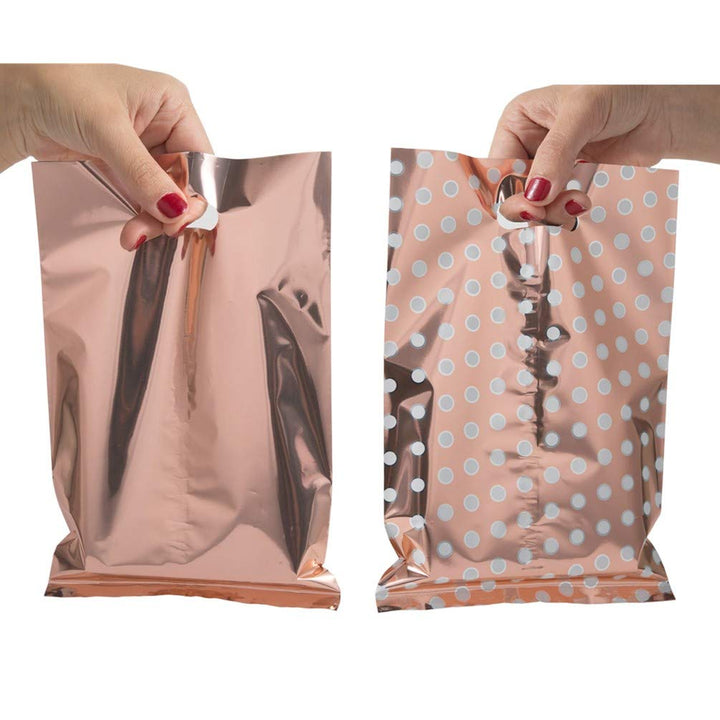 UNIQOOO 60 Metallic Rose Gold &amp; Polka Dot Weddi