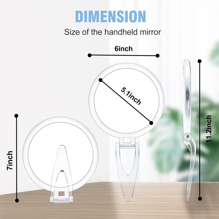 JMH Magnifying Handheld Mirror Double Sided, 1X 20X Mag