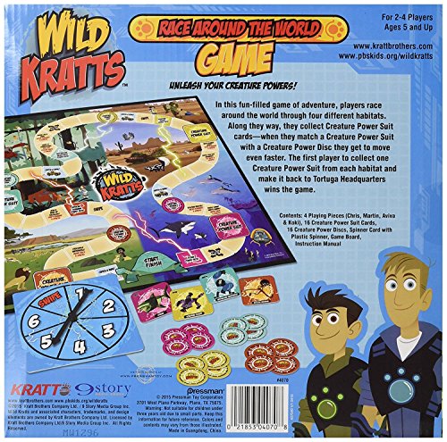 Wild Kratts Race Around the World Board Game Multicolor, 5