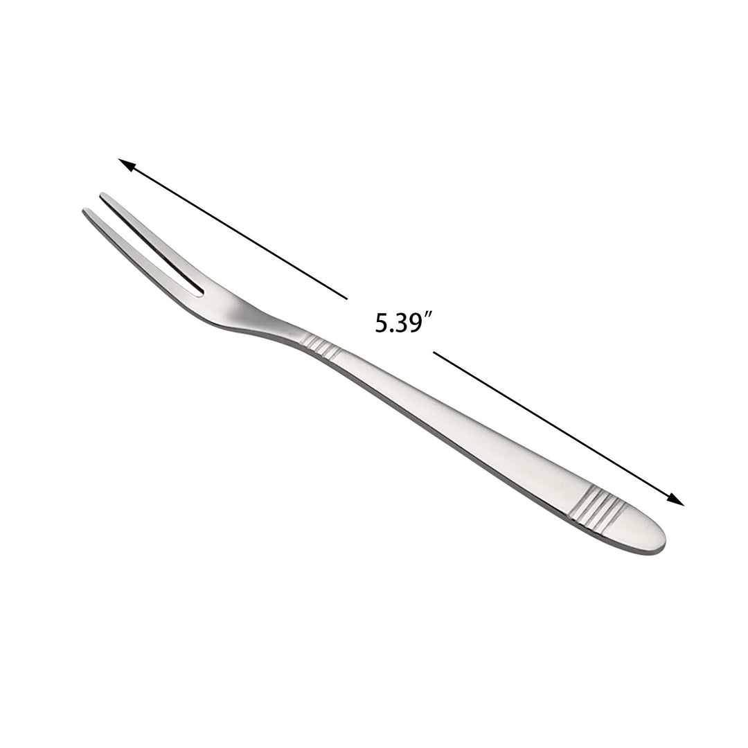 12-Piece Mini Fruit Forks, Stainless Steel 2-Prong Fork, F
