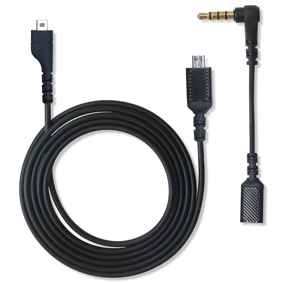 Replacement Cable Cord Compatible with SteelSeries Arctis 3, Arctis Pro Wireless, Arctis 5, Arctis 7, Arctis Pro Gaming Headset, Audio Cable 3.5mm Fit for GameDac(2 in 1, Black)