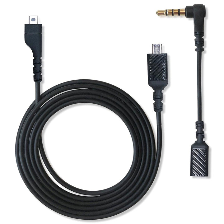 Replacement Cable Cord Compatible with SteelSeries Arctis 3, Arctis Pro Wireless, Arctis 5, Arctis 7, Arctis Pro Gaming Headset, Audio Cable 3.5mm Fit for GameDac(2 in 1, Black)
