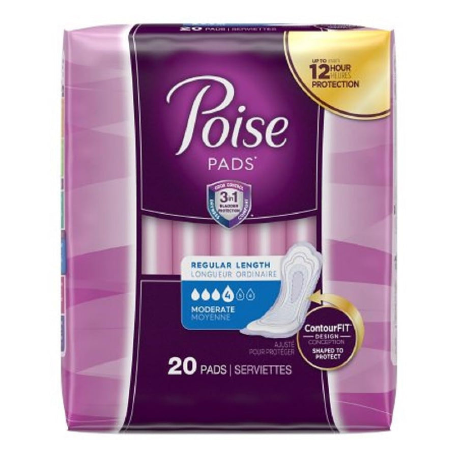 POISE PADS MODERATE 19564 Size: 6X20