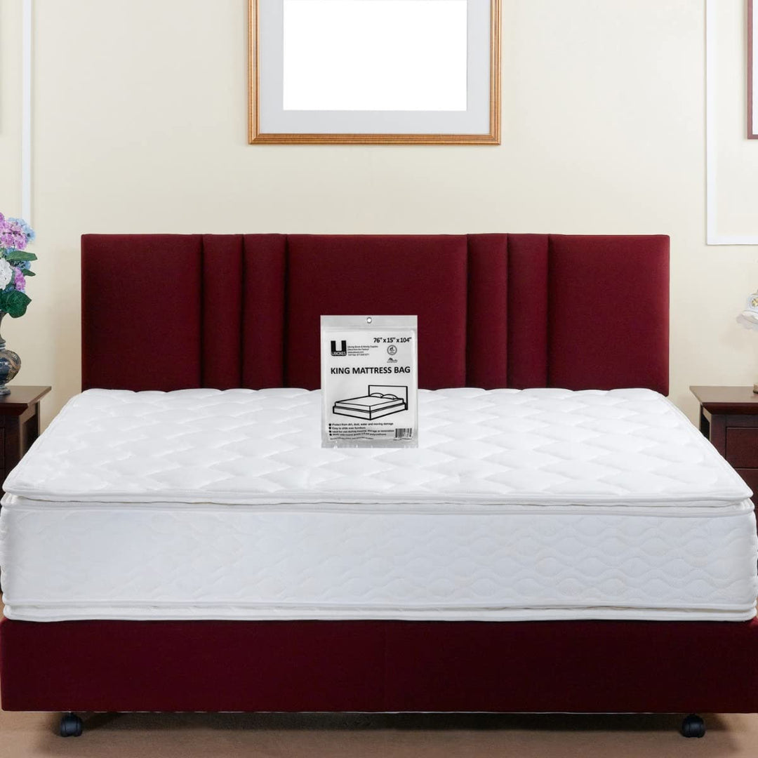 uBoxes Moving Supplies King Mattress Cover/Bag 76 x 15 x 104, Clear