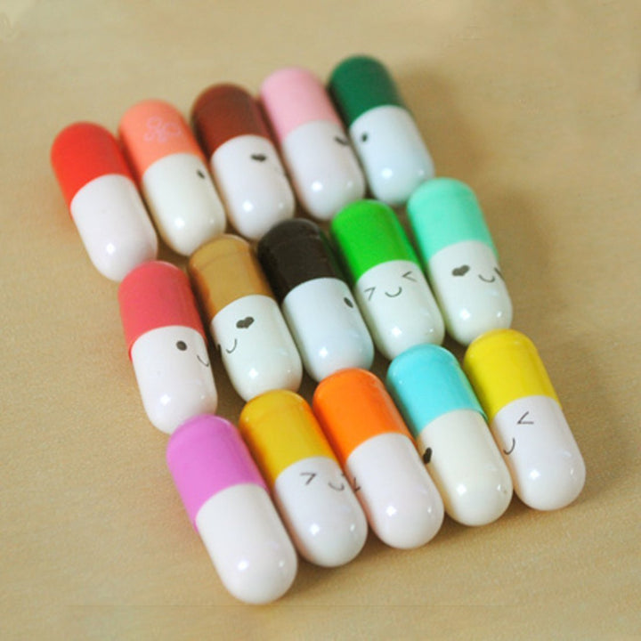 100 Pcs Tiny Love Message Capsule Letter in a Bottle Cute Love Friendship Half Pill in Random Colour