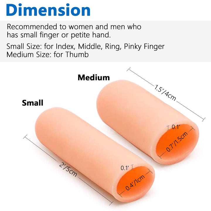 JKcare 12 Pack Gel Finger Caps, Silicone Finger Protect