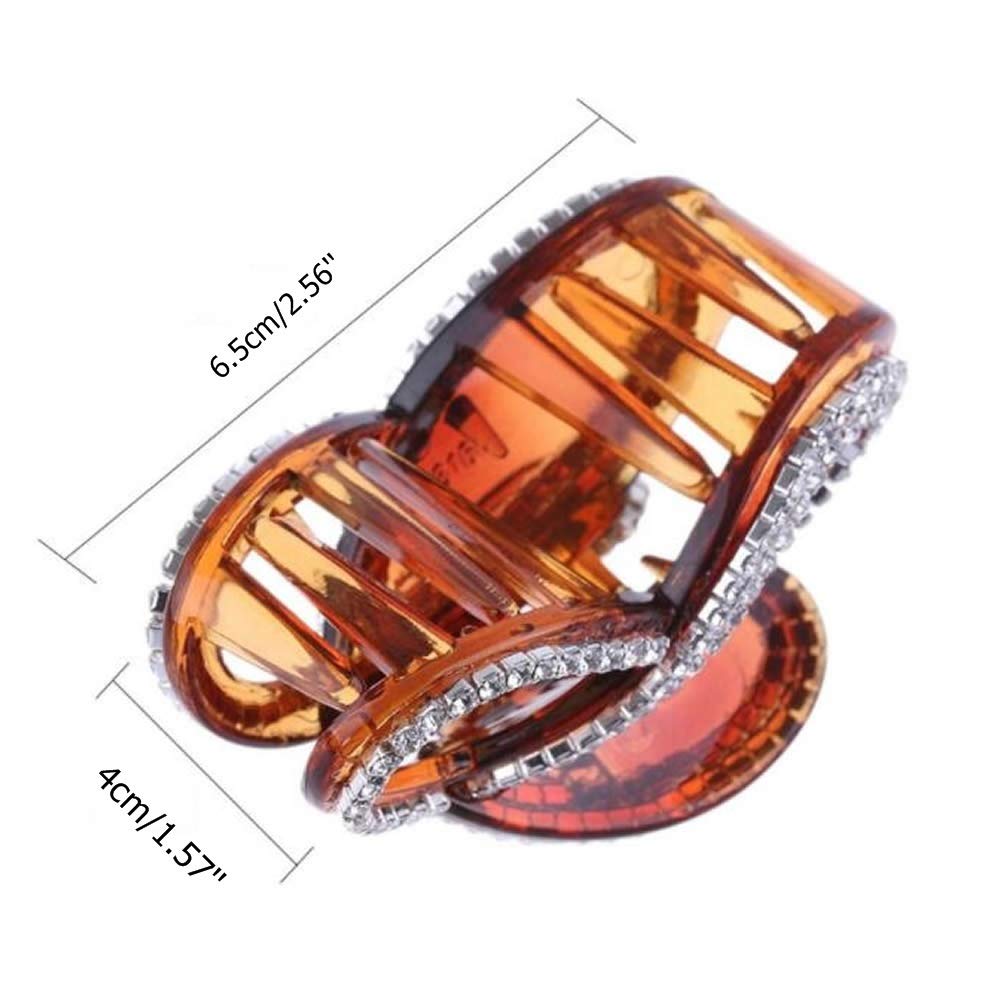 RAYNAG Set of 2 Elegant Rhinestones Claw Clip Jaw Clips