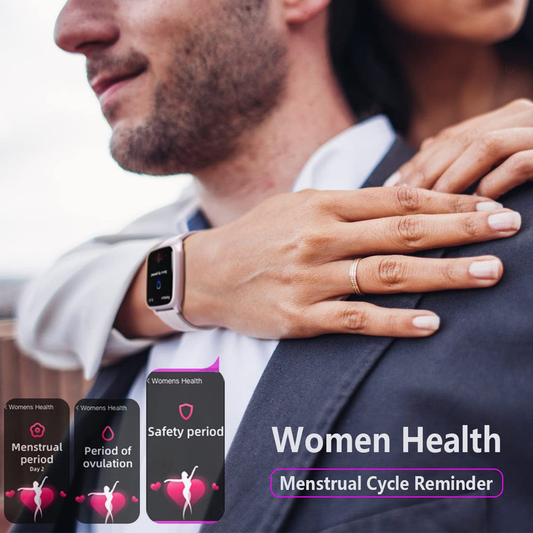 Fitness Tracker, Smart Watch with 24/7 Blood Pressure Heart Rate and Blood Oxygen Monitor, Sleep Tracker with Calorie Step Counter, IP68 Waterproof Activity Tracker for Women Men Android iOS