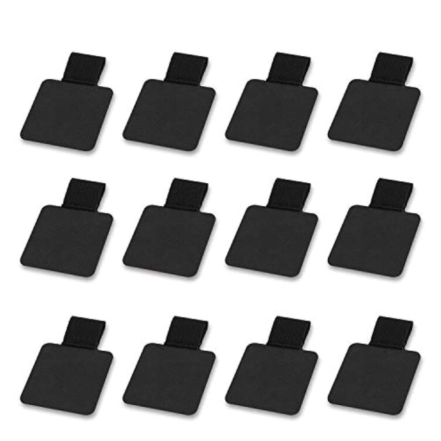 12 Pack Notebook Pen Loop Holder Self-Adhesive Pen Holder Pencil Holders Elastic Loop Designed for Notebooks Journals Calendars (Black)