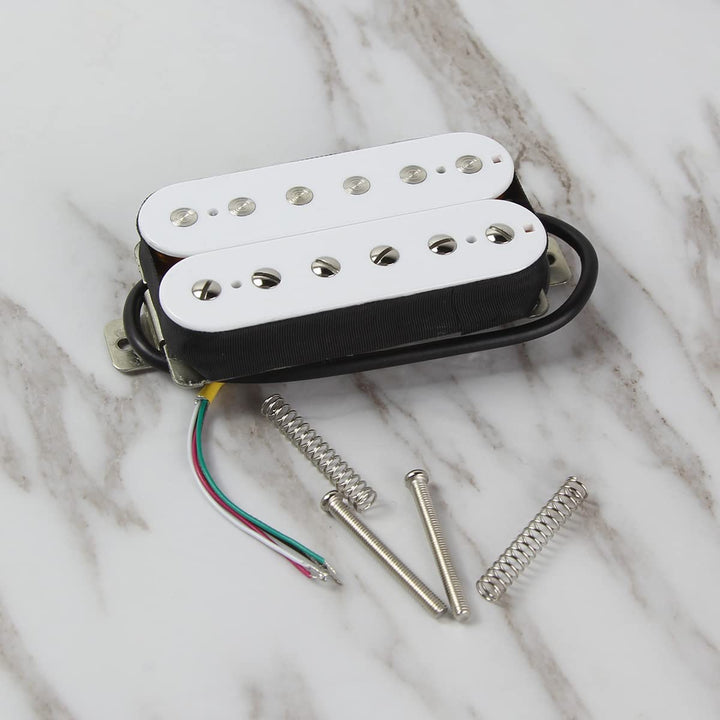 Alnico 2 Humbucker Pickup 8-9K Electric Guitar Pickup Bridge Humbucker, White