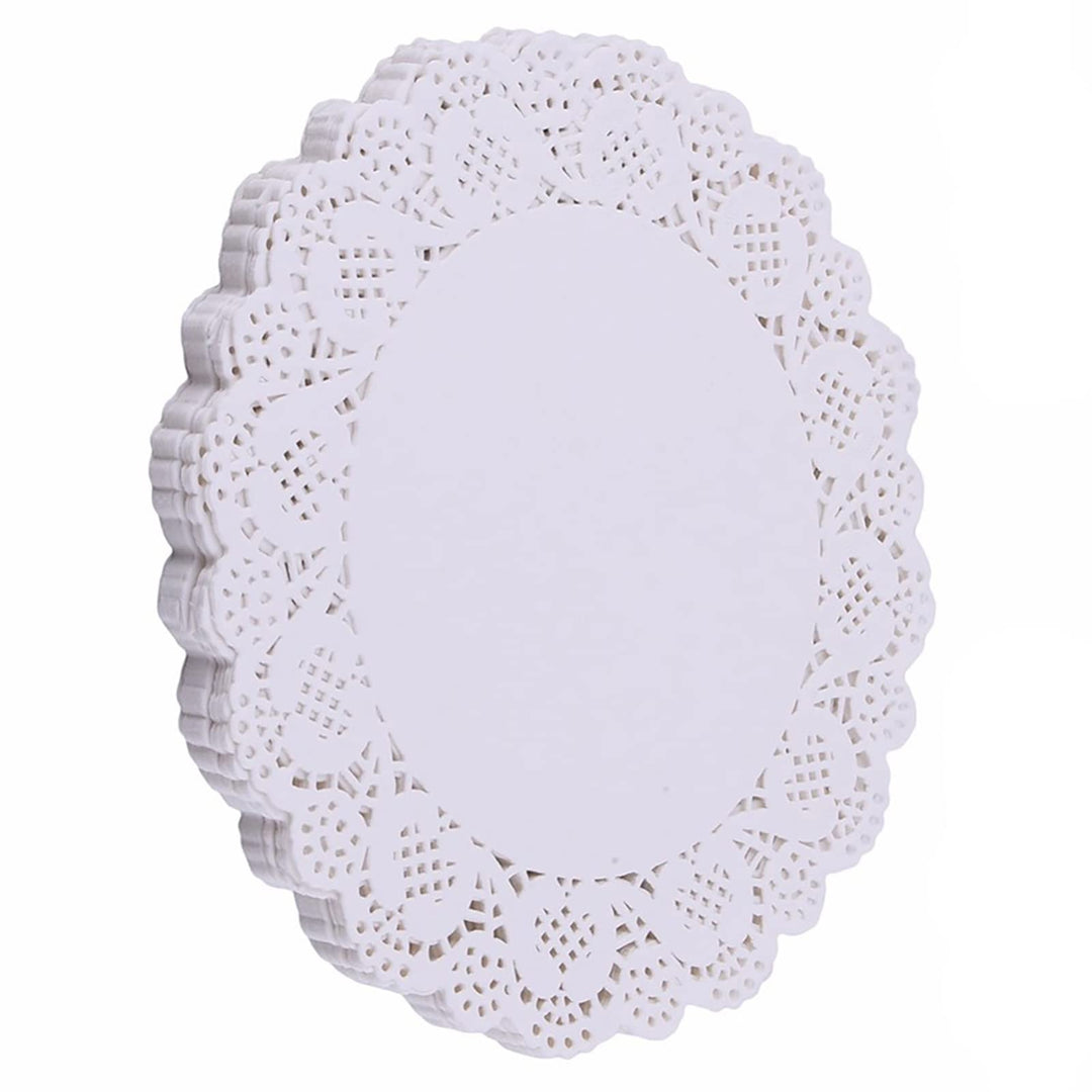 4 inch White Lace Paper Doilies - 100PCS Round Paper Doilies - Disposable Paper Placemats - for Wedding, Birthday, Cakes, Desserts, Tableware Food Decoration