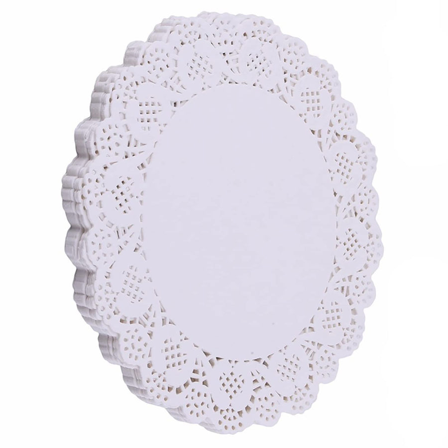 4 inch White Lace Paper Doilies - 100PCS Round Paper Doilies - Disposable Paper Placemats - for Wedding, Birthday, Cakes, Desserts, Tableware Food Decoration