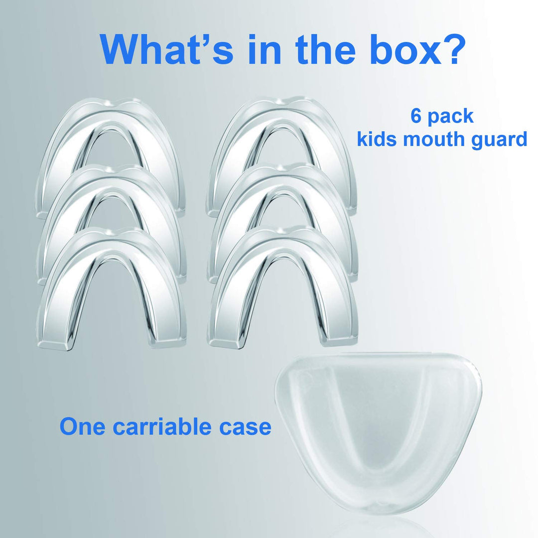 Kids Mouth Guard for Grinding Teeth, Pack of 6 Night Gu