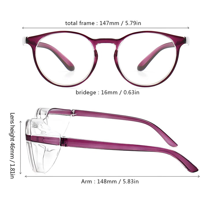 Safety Glasses for Women Nursing Safety Goggles Nurses Anti Fog Blue Light Blocking Lens Fashionable Clear Protective Eyewear