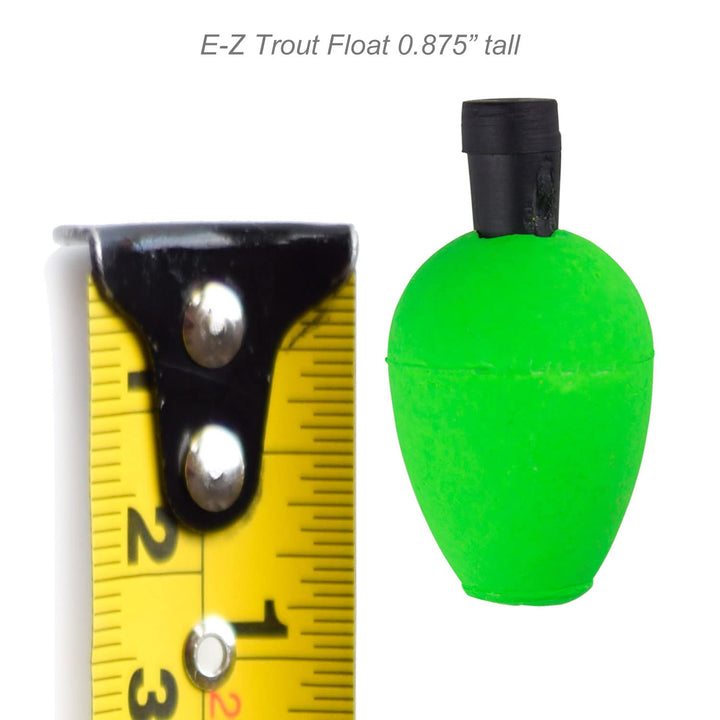 E-Z Trout Float Fishing Bobbers, Easy Depth Adjustment, Ideal To Drift Small Lures Or Bait 4-Pack yellow
