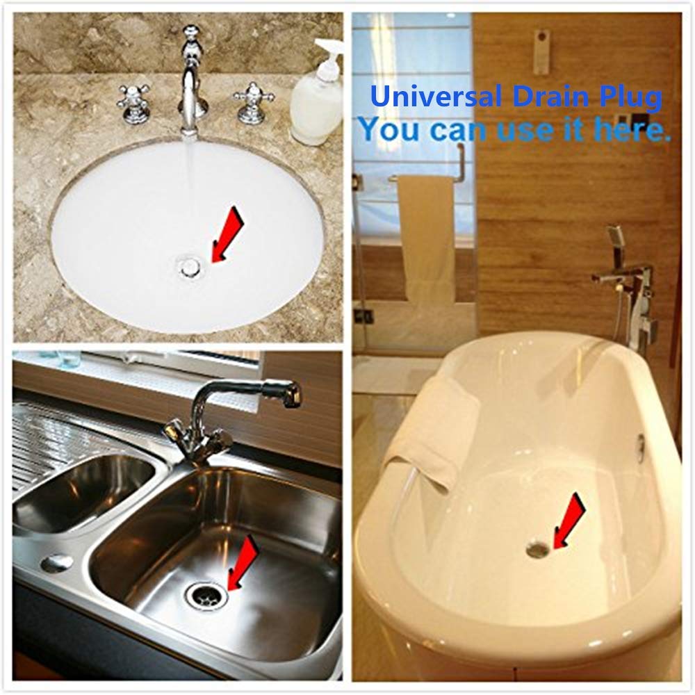 Cuttte Silicone Bathtub Drain Stopper, 6 Inches Large T