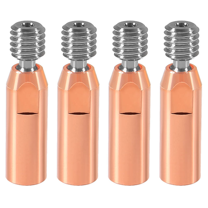 4PCS All Metal Smooth Heatbreak Upgrade Titanium and Copper Bimetal Throat Nozzle for Ender 3 V2 Ender 3 Pro CR10 3D Printer Hotend