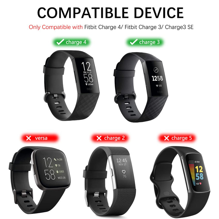 4 Pack Bands for Fitbit Charge 4/ Fitbit Charge 3/ Charge3 SE, Soft Waterproof Replacement Wristbands for Women Men Small Large