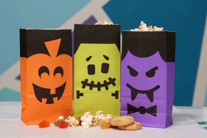 UNIQOOO 60Pcs Halloween Trick or Treat Gift Bags Bulk, 