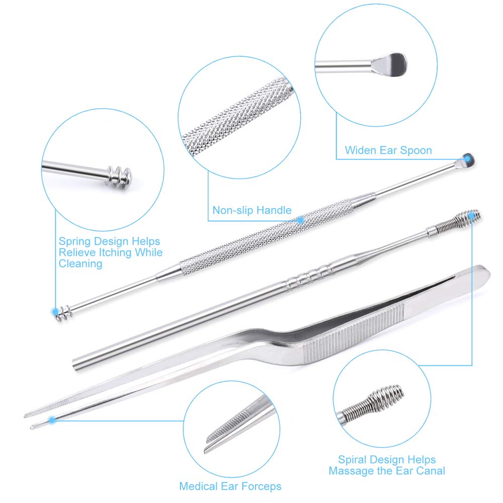 9Pcs Okom Ear Wax Removal Tool, Upgrade Ear Cleaner, Pr