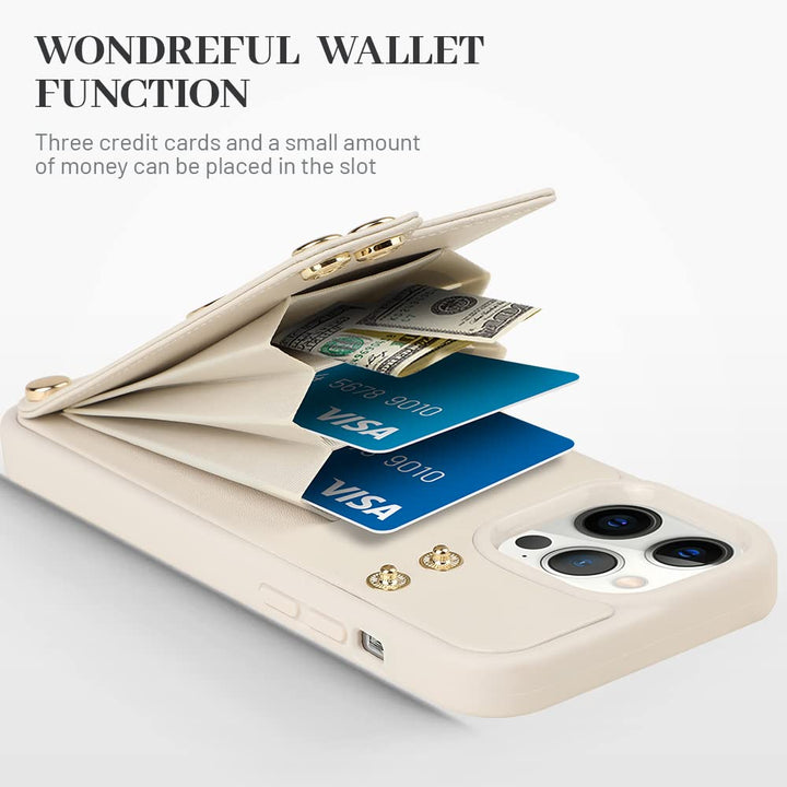 LAMEEKU for iPhone 12 Pro Max Wallet Case, Case with Ca