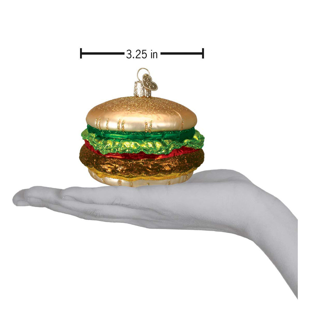 Ornaments: Cheeseburger Glass Blown Ornaments for Christmas Tree (32065)