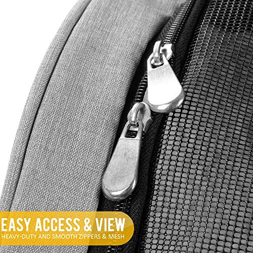 Deluxe Backpack Pet Travel Carrier with Double Wheels for Pets up to 10 Pounds - Black - Approved by Most Airlines