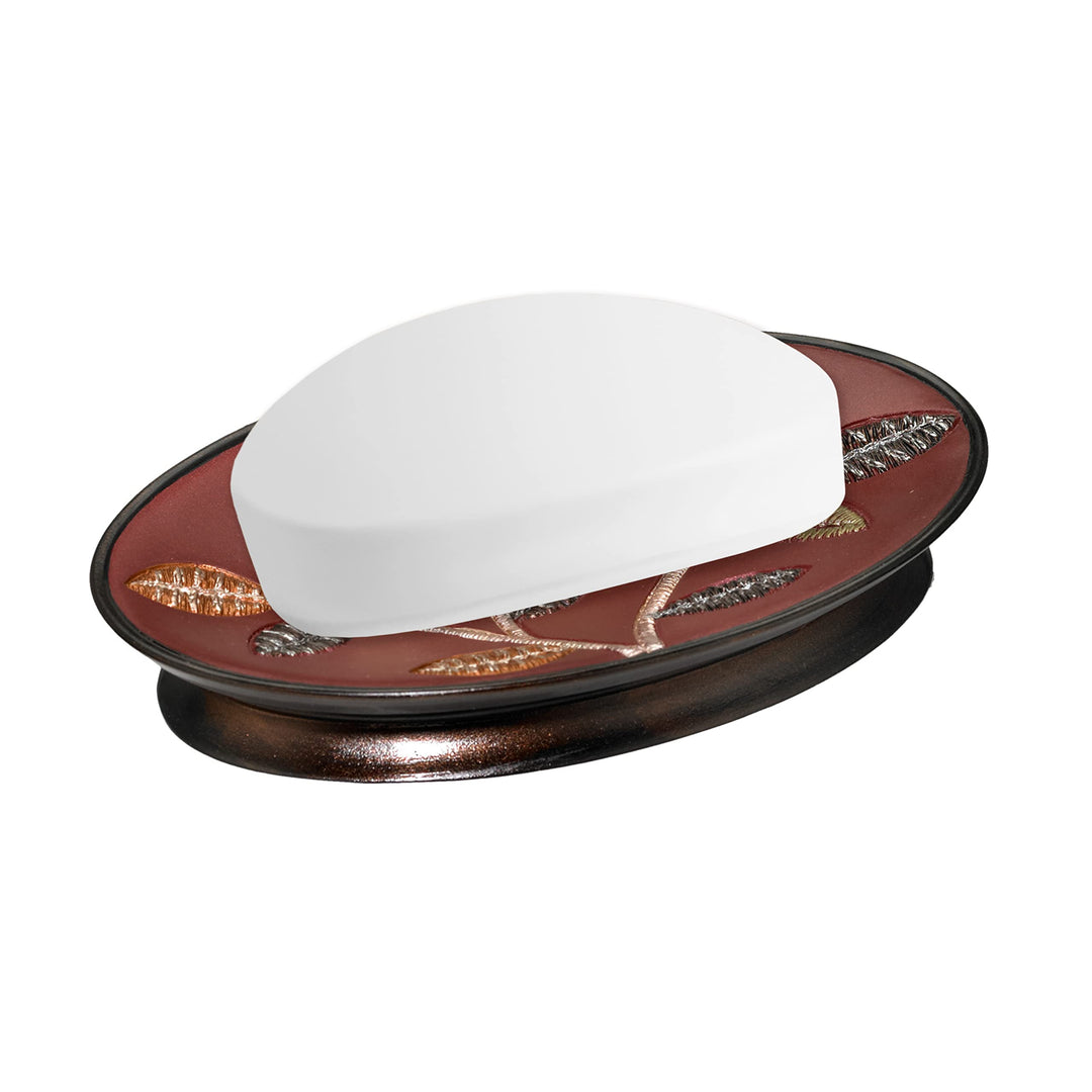 Aubury Soap Dish, Burgundy