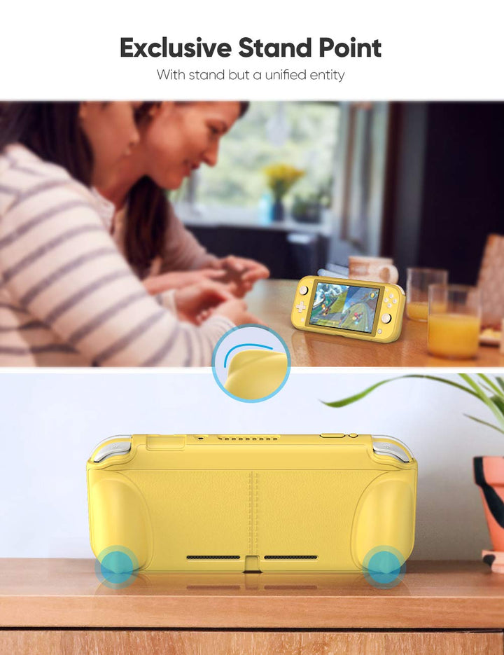 Protective Case for Nintendo Switch Lite [All New 2021],TPU Grip Cover with Shockproof and Anti-Scratch Holder Stand Kit,Accessories for Switch Lite