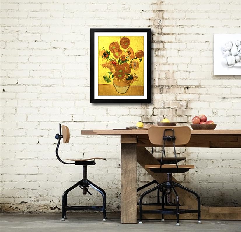 Diamond Painting Kits Van Gogh&#39;s Sunflower, 5D Diamond Art Kit Full Drill Painting Gift for Adult, Home Art Deco (30x40cm/12x16inches)