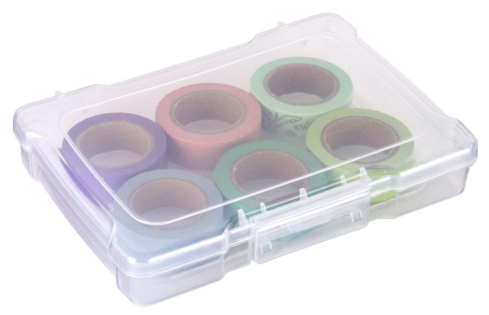 6946AB Photo & Craft Organizer 4 x 6 Box, [1] Plastic Storage Case, Clear