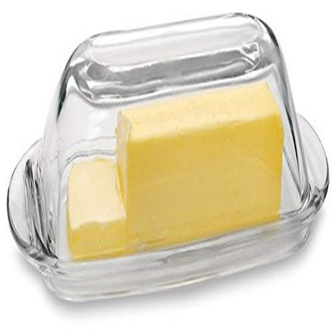 Mesa Glass Butter Tray Bowl, 7.5 x 2.5 x 3.25, White