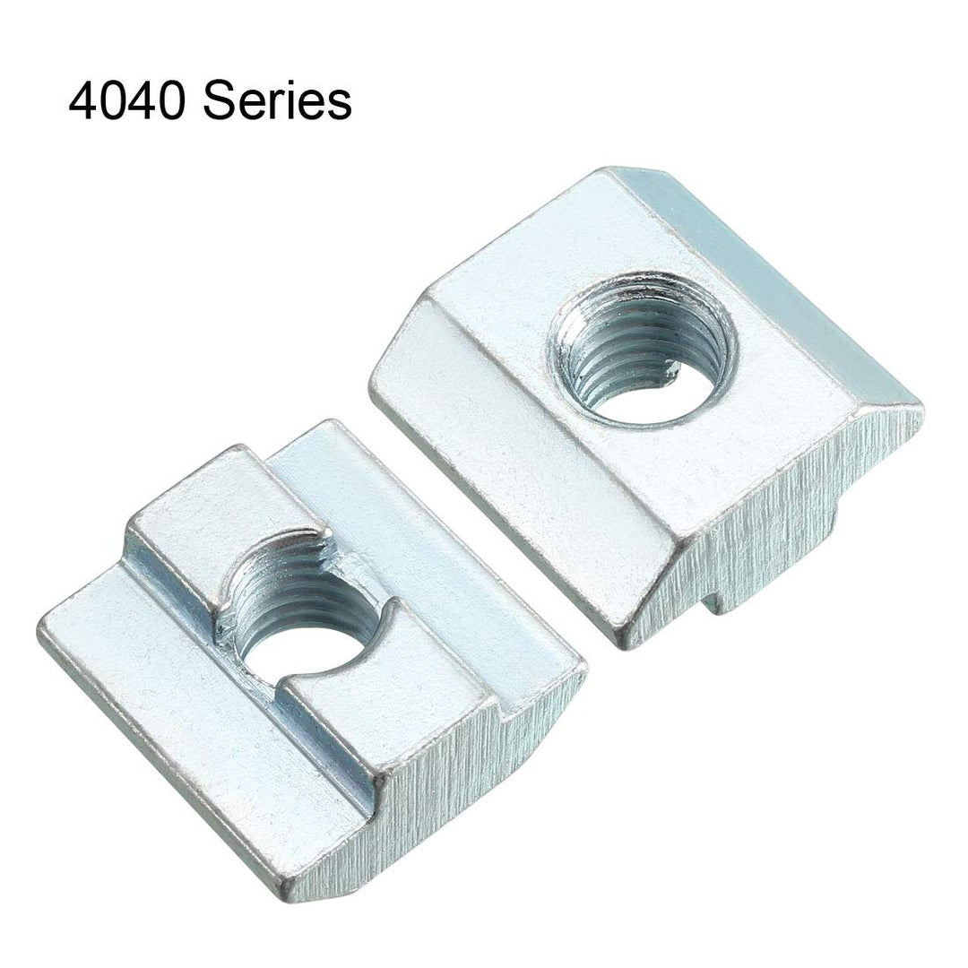 Slide in T-Nut, M8 Half Round Roll in Sliding Threaded for 4040 Series Aluminum Extrusions Profile, Pack of 15